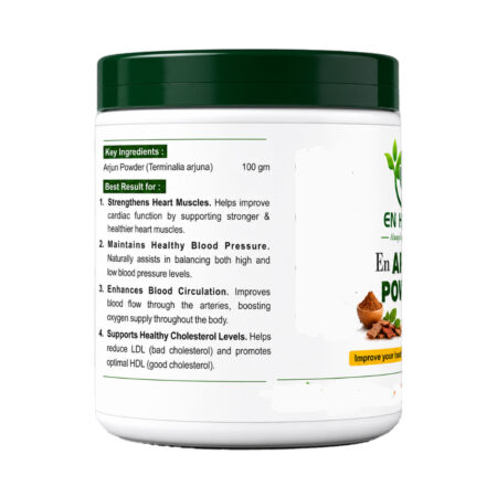 EN ARJUN POWER (100g) | Pure Terminalia Arjuna Bark Powder | Ayurvedic Heart Tonic for Cardiovascular Health, Blood Pressure & Cholesterol Management