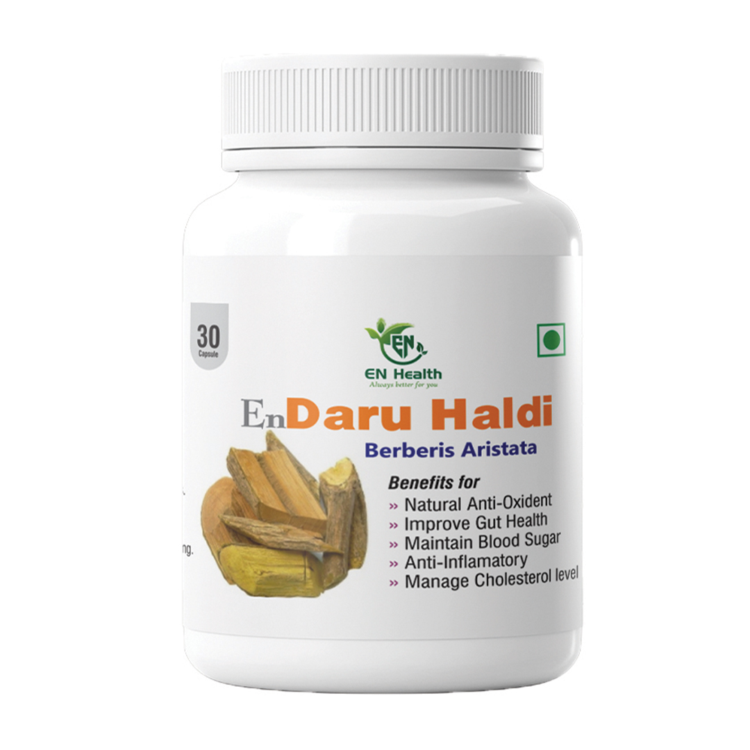 EN Daru Haldi (30 Capsules) | Pure Berberis Aristata 500mg | Antioxidant for Skin, Blood Sugar & Liver Health | Anti-Inflammatory Ayurvedic Herb