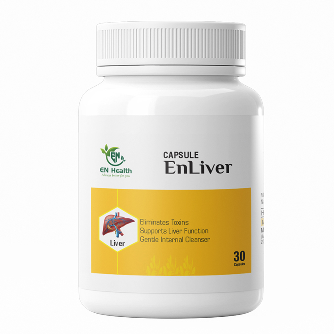 EN Liver (30 Capsules) | 10-Herb Ayurvedic Liver Detox | Bhui Amla, Punarnava, Bhringraj, Kalmegh, Giloy, Curcumin | Liver Function & Appetite Support