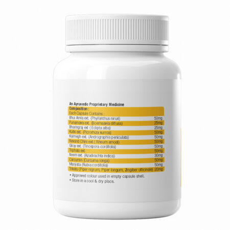 EN Liver (30 Capsules) | 10-Herb Ayurvedic Liver Detox | Bhui Amla, Punarnava, Bhringraj, Kalmegh, Giloy, Curcumin | Liver Function & Appetite Support